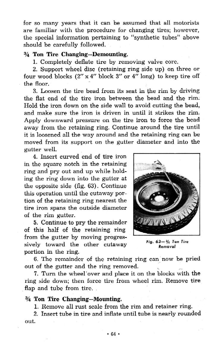 1951 Chevrolet Trucks Operators Manual Page 76
